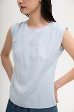 VIOLA CAP SLEEVE LINEN TOP