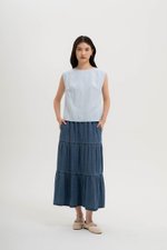 VIOLA CAP SLEEVE LINEN TOP