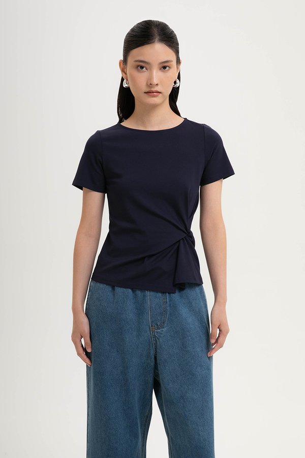 KATHLYN ASYMMETRIC KNOT TOP