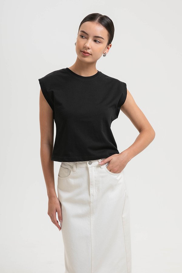 SARA CAP SLEEVE TEE