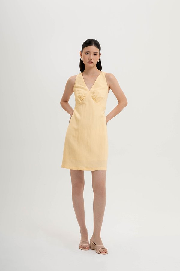 FLORIA LINEN MINI DRESS