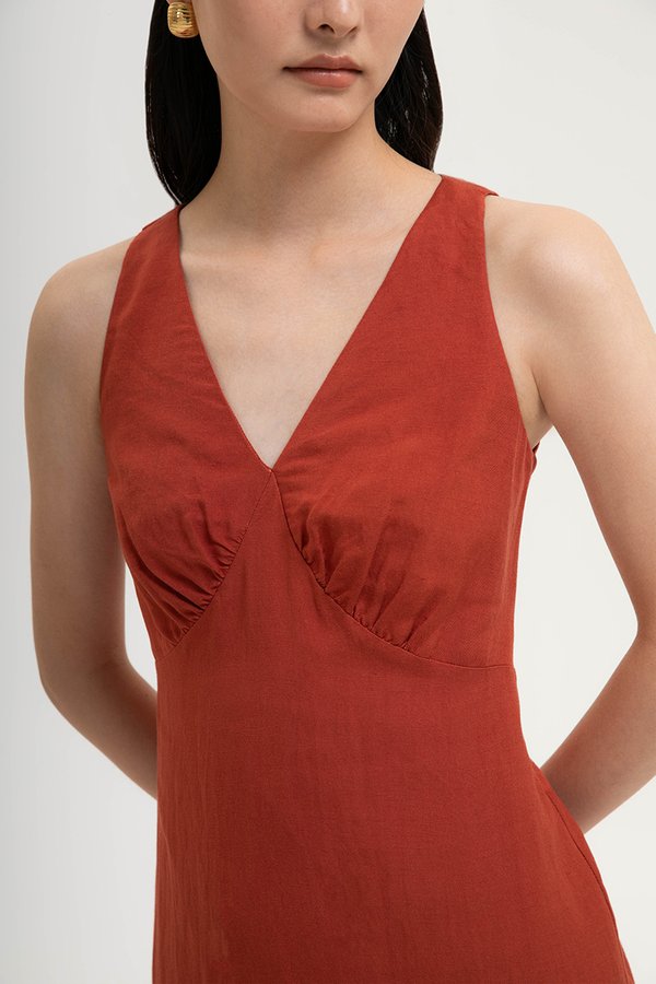 FLORIA LINEN MINI DRESS