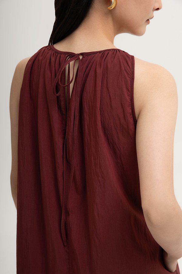 WILLA RUCHED DROP WAIST DRESS