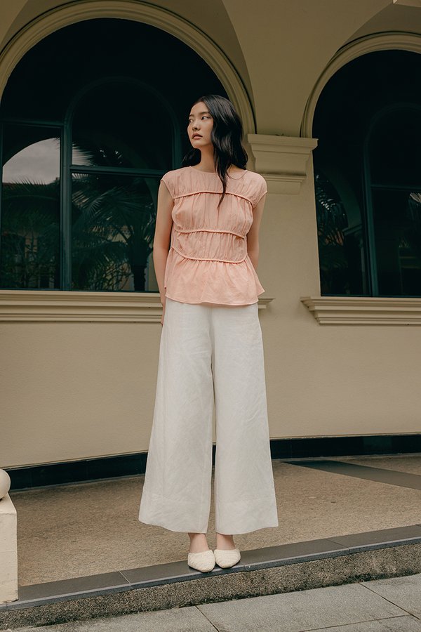 ELAN WIDE LEG LINEN PANTS