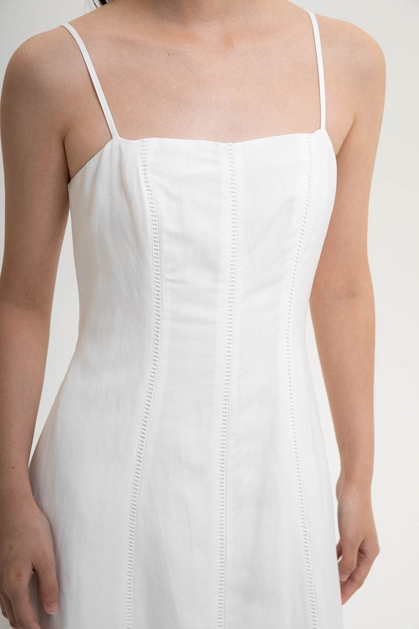 JOVELLE LACE TRIM CAMI LINEN DRESS