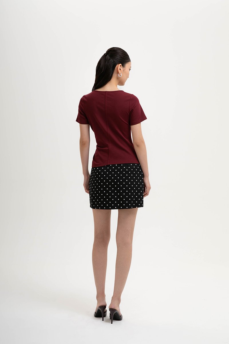 KATHLYN ASYMMETRIC KNOT TOP