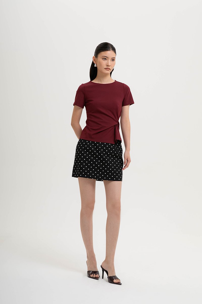 KATHLYN ASYMMETRIC KNOT TOP