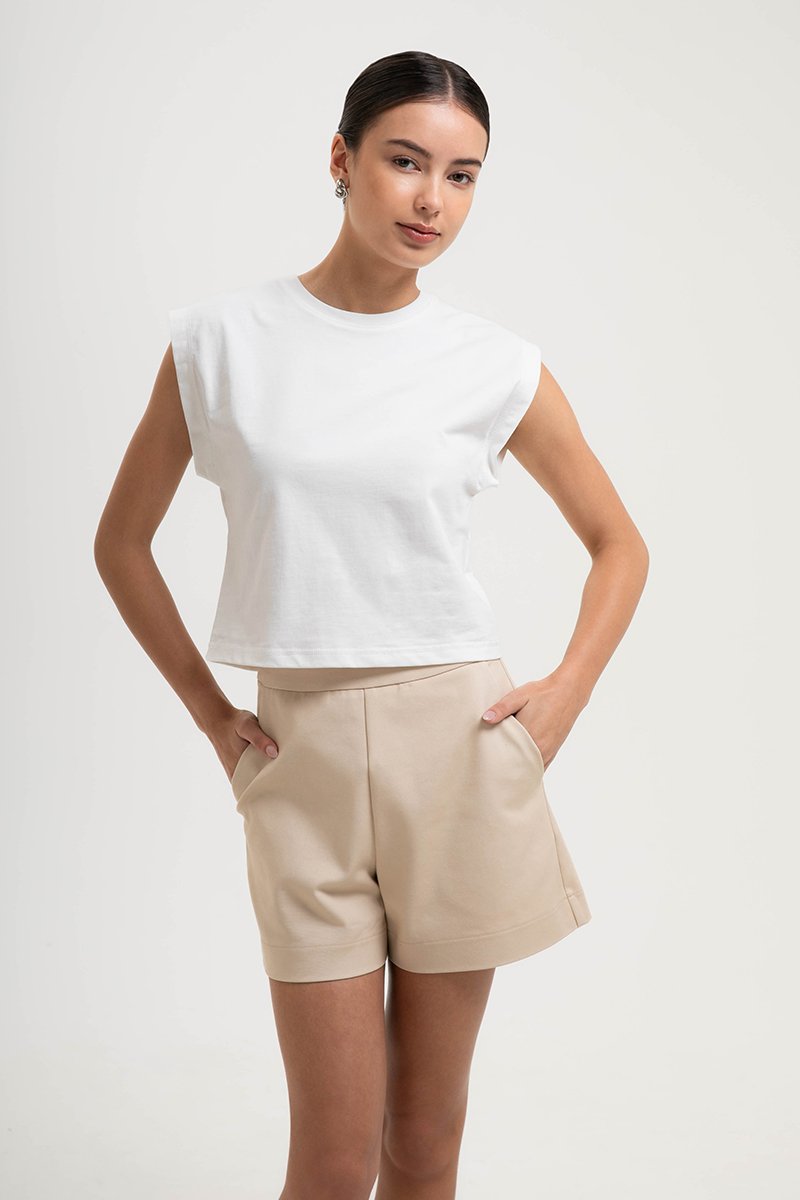 SARA CAP SLEEVE TEE
