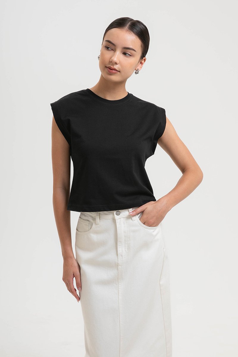 SARA CAP SLEEVE TEE