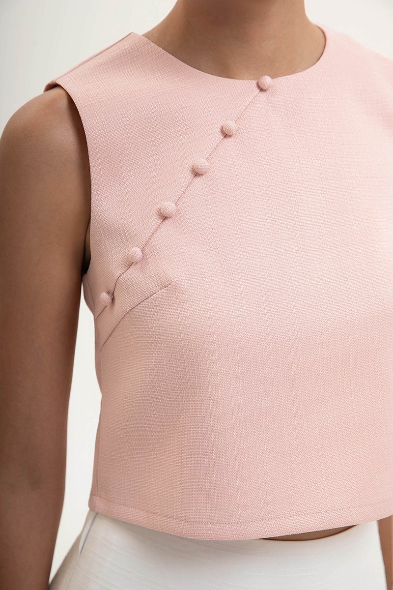 MARICA TEXTURED CHEONGSAM TOP