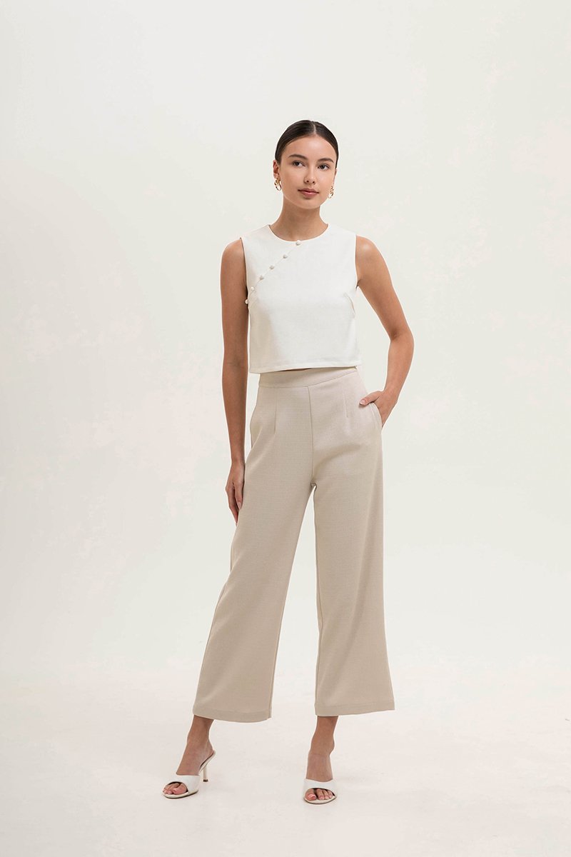 MARICA TEXTURED CHEONGSAM TOP