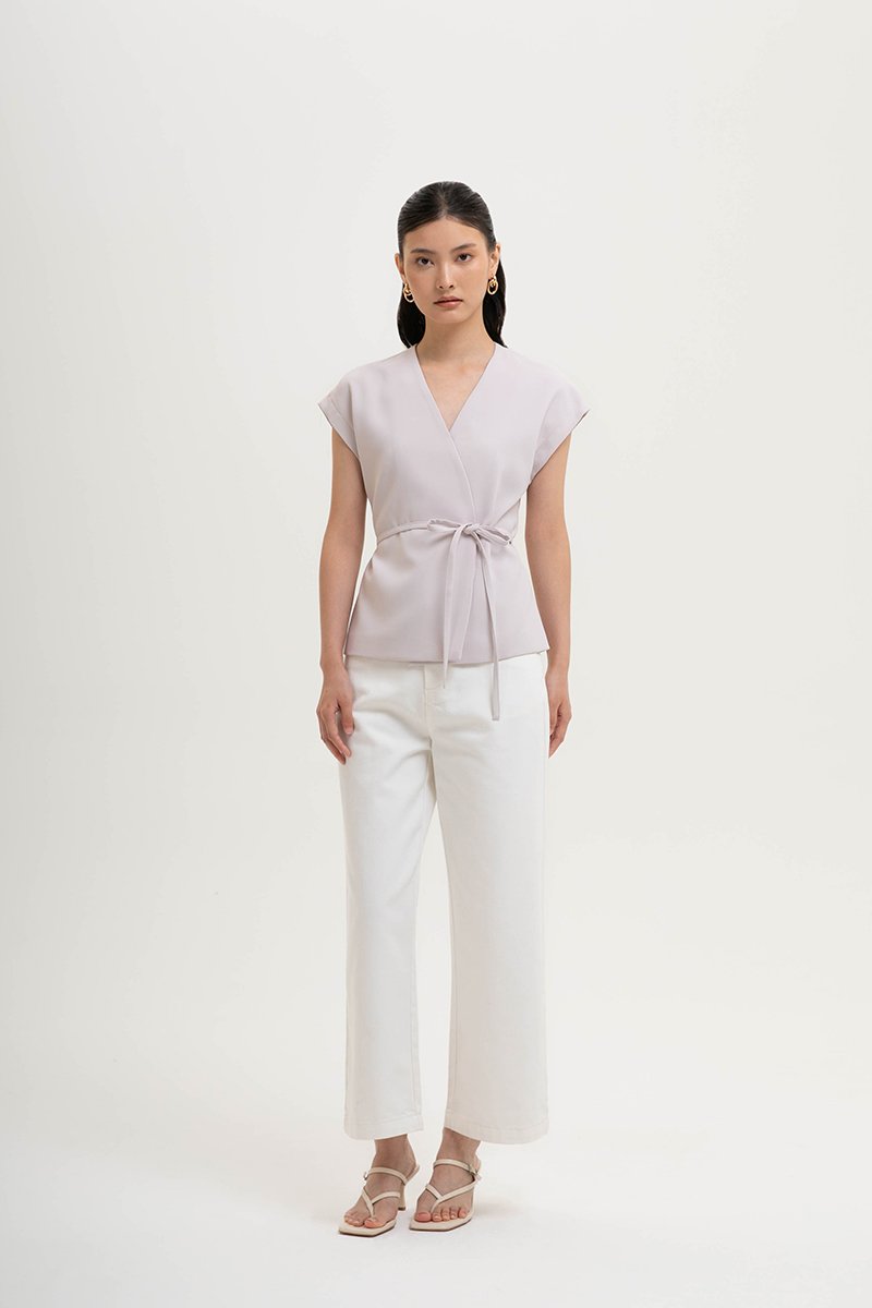 VANYA WRAP TOP W/ SASH