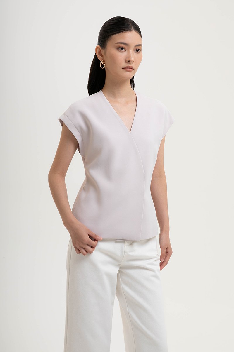 VANYA WRAP TOP W/ SASH