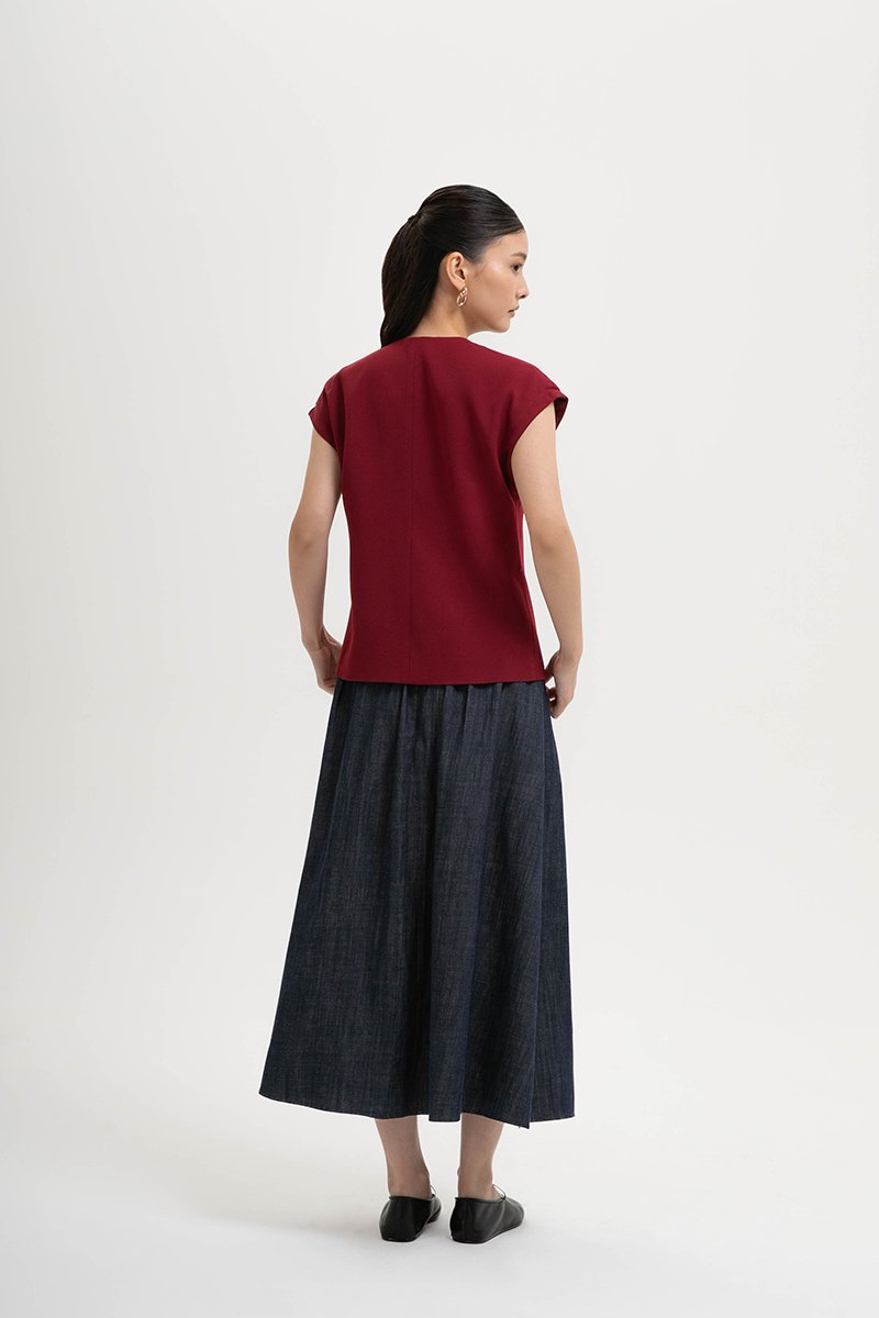 VANYA WRAP TOP W/ SASH