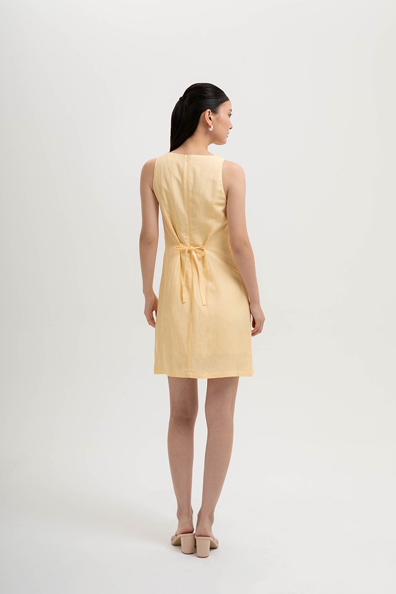 FLORIA LINEN MINI DRESS