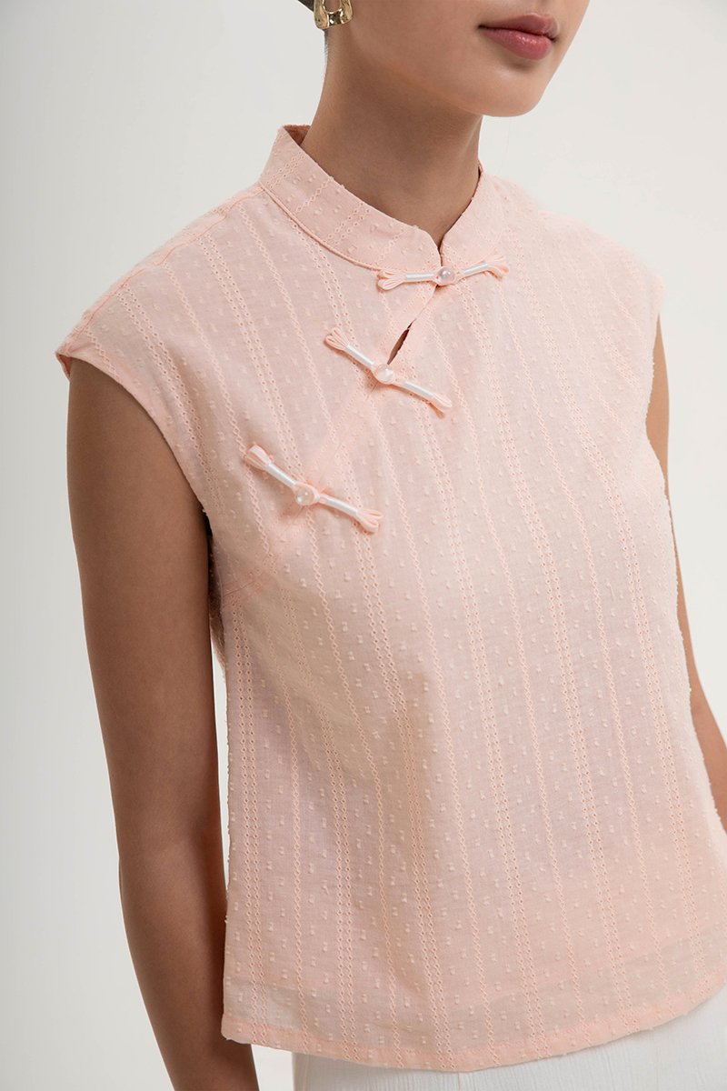 LERIN EMBROIDERED CHEONGSAM TOP