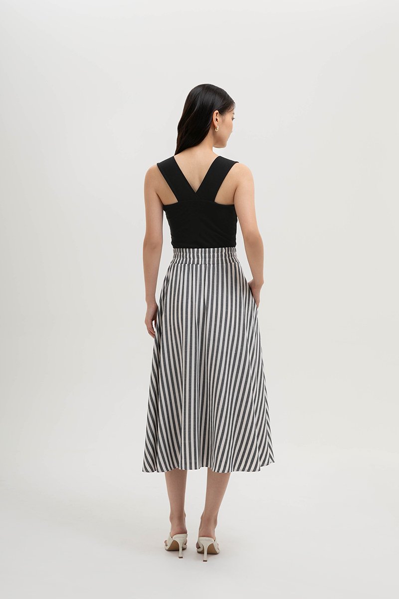 JOSETTA STRIPE FULL CIRCLE SKIRT