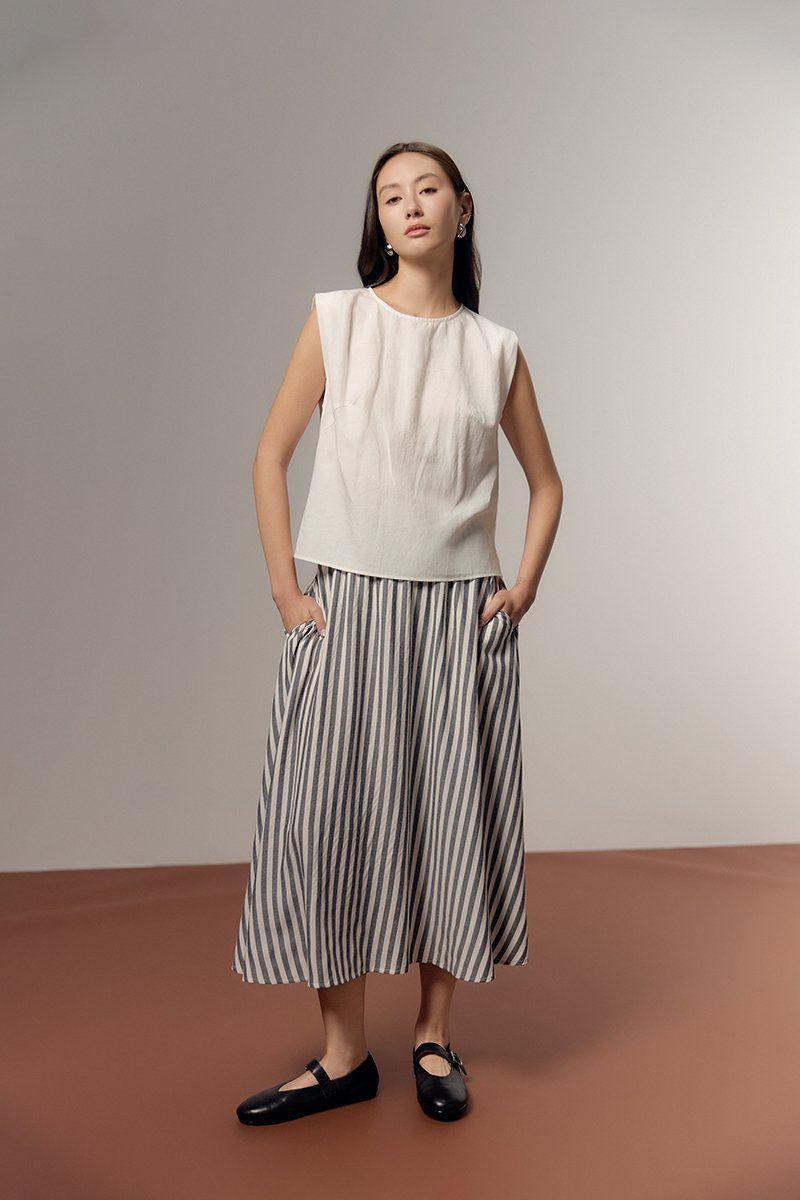 JOSETTA STRIPE FULL CIRCLE SKIRT