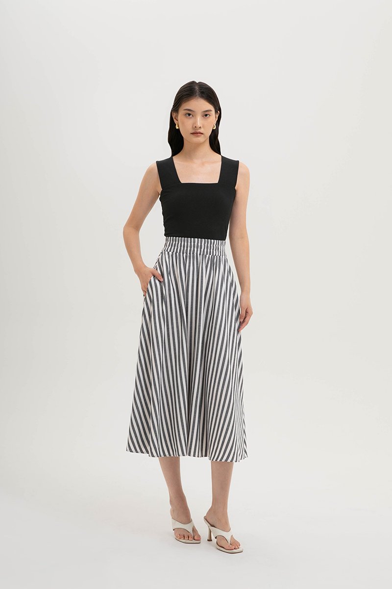 JOSETTA STRIPE FULL CIRCLE SKIRT