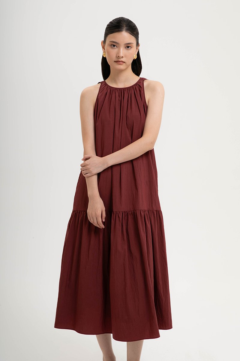 WILLA RUCHED DROP WAIST DRESS