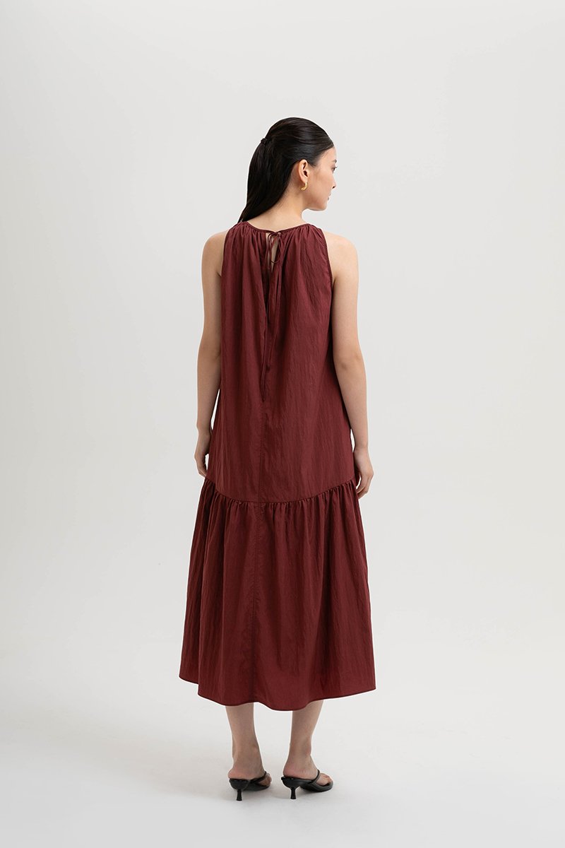 WILLA RUCHED DROP WAIST DRESS