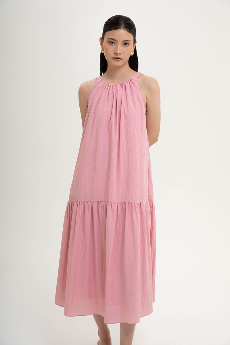WILLA RUCHED DROP WAIST DRESS