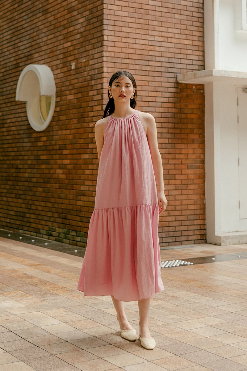 WILLA RUCHED DROP WAIST DRESS