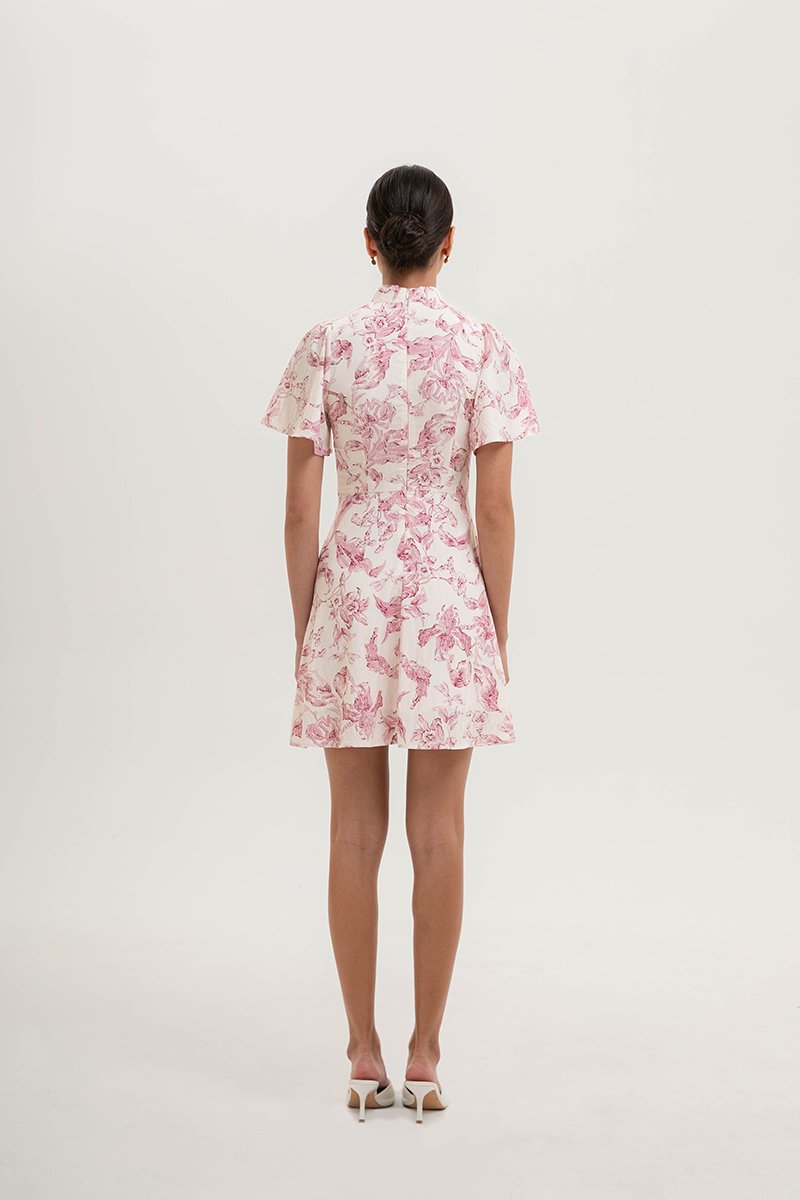 *PREORDER* ETHEL FLORAL PRINTED CHEONGSAM MINI DRESS