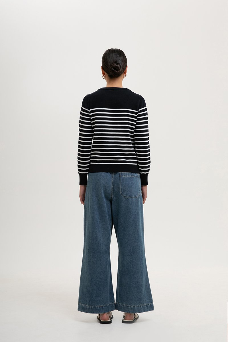 ELMINA STRIPED SWEATER