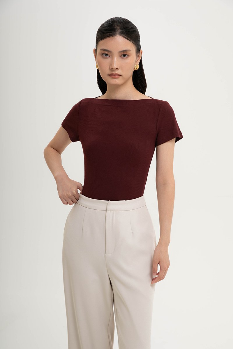 BRIDGET BOAT NECK T-SHIRT