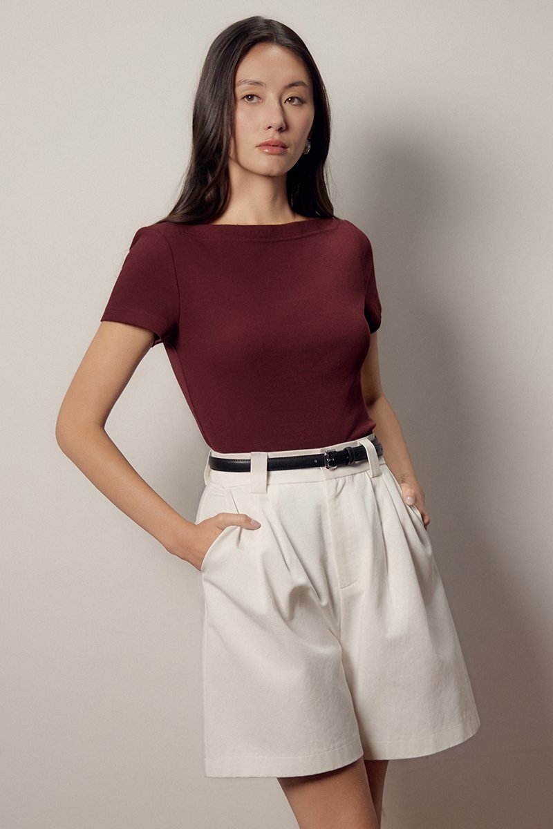 BRIDGET BOAT NECK T-SHIRT
