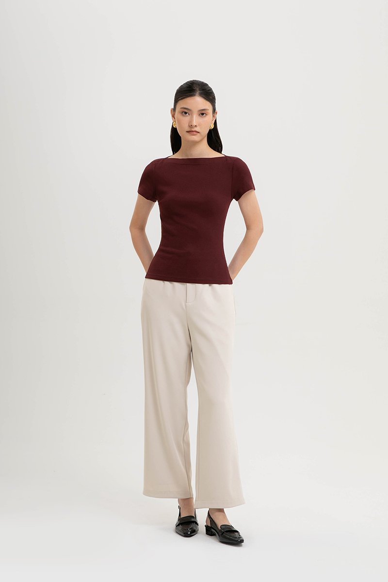 BRIDGET BOAT NECK T-SHIRT