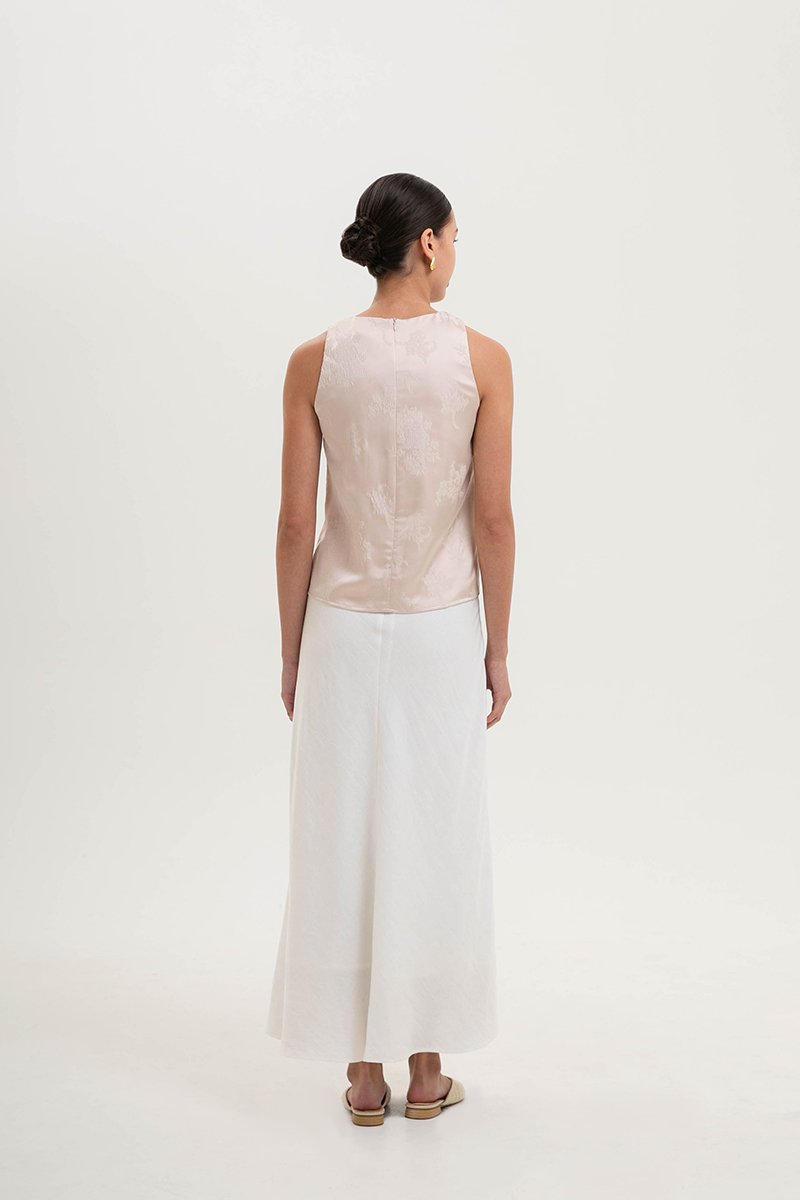 KAMILIA BUTTONDOWN SATIN CHEONGSAM TOP