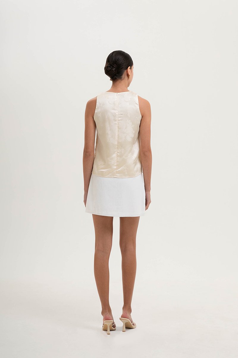 KAMILIA BUTTONDOWN SATIN CHEONGSAM TOP