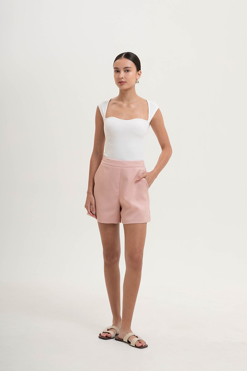 RUE HIGH WAISTED TEXTURED SHORTS