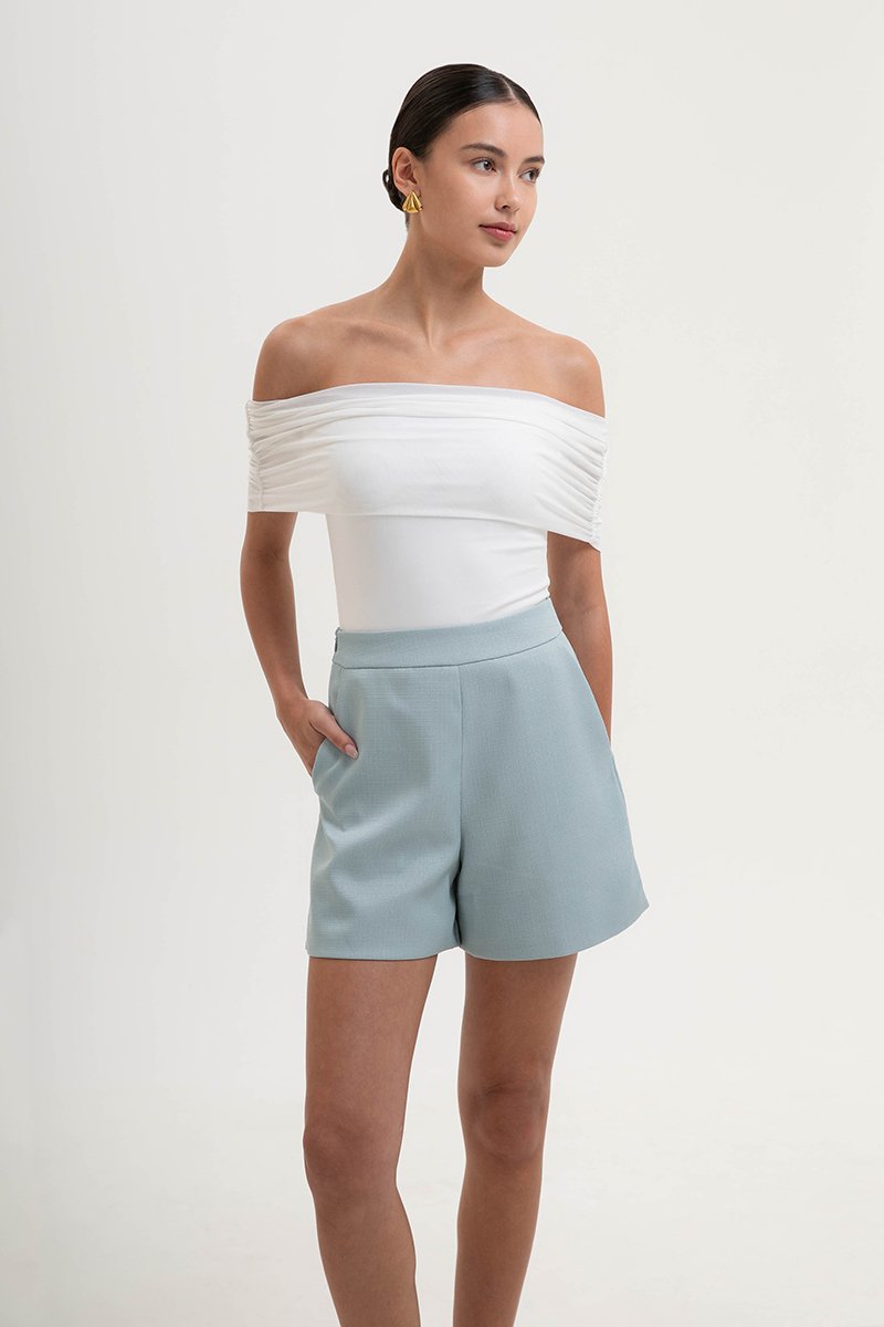 RUE HIGH WAISTED TEXTURED SHORTS