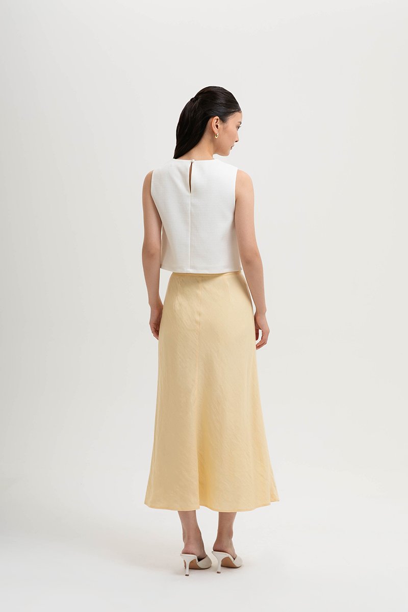 KELSY LINEN MIDI SKIRT