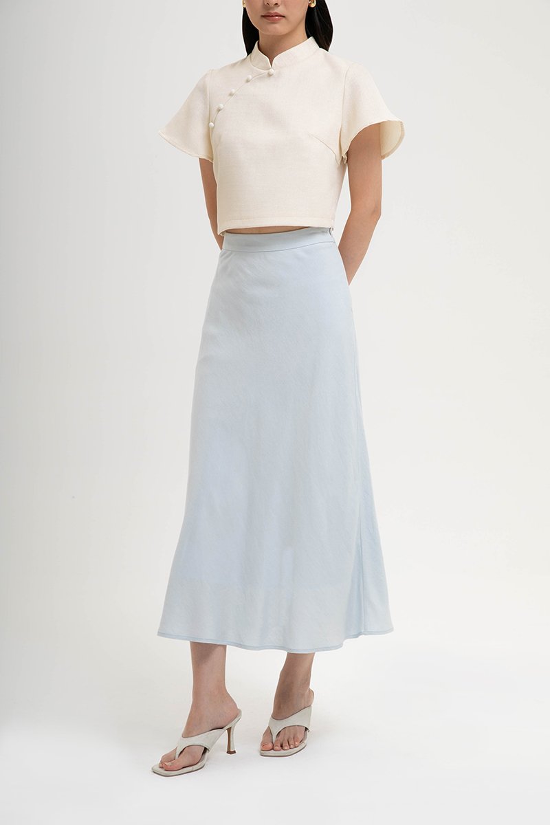 KELSY LINEN MIDI SKIRT