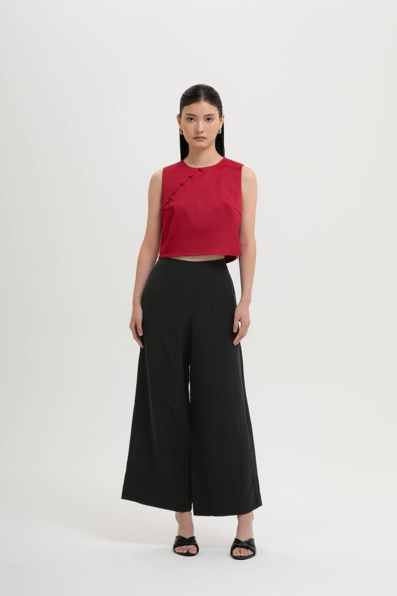 ELAN WIDE LEG LINEN PANTS