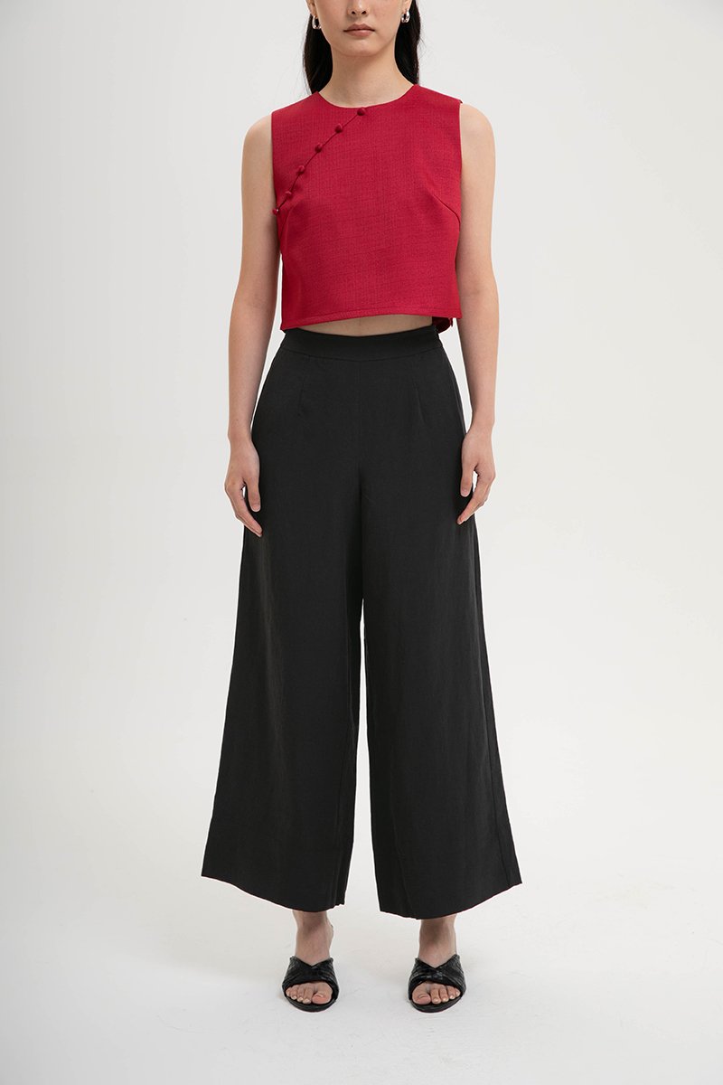 ELAN WIDE LEG LINEN PANTS