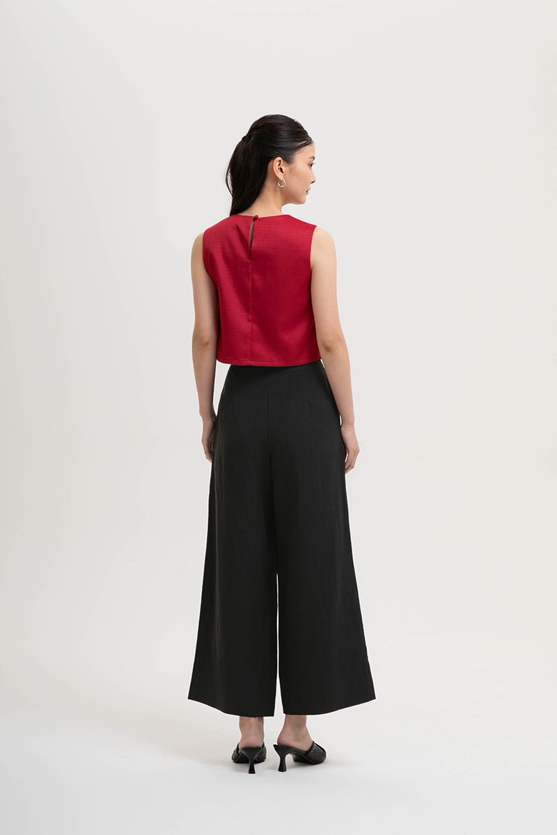 ELAN WIDE LEG LINEN PANTS
