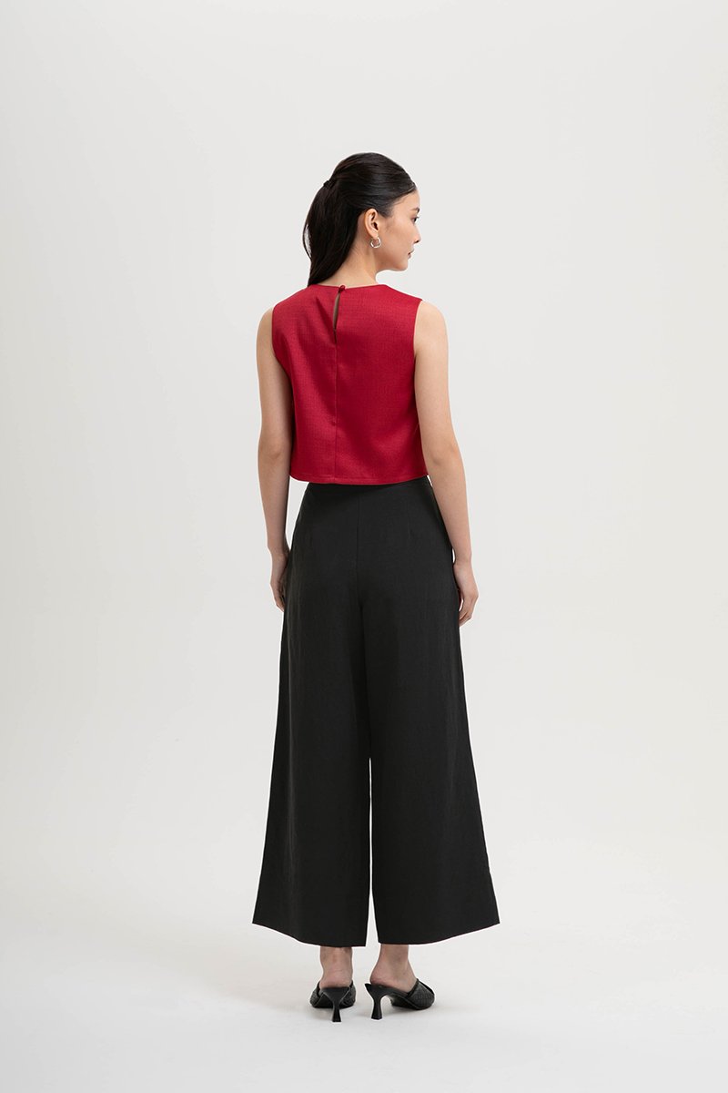 ELAN WIDE LEG LINEN PANTS