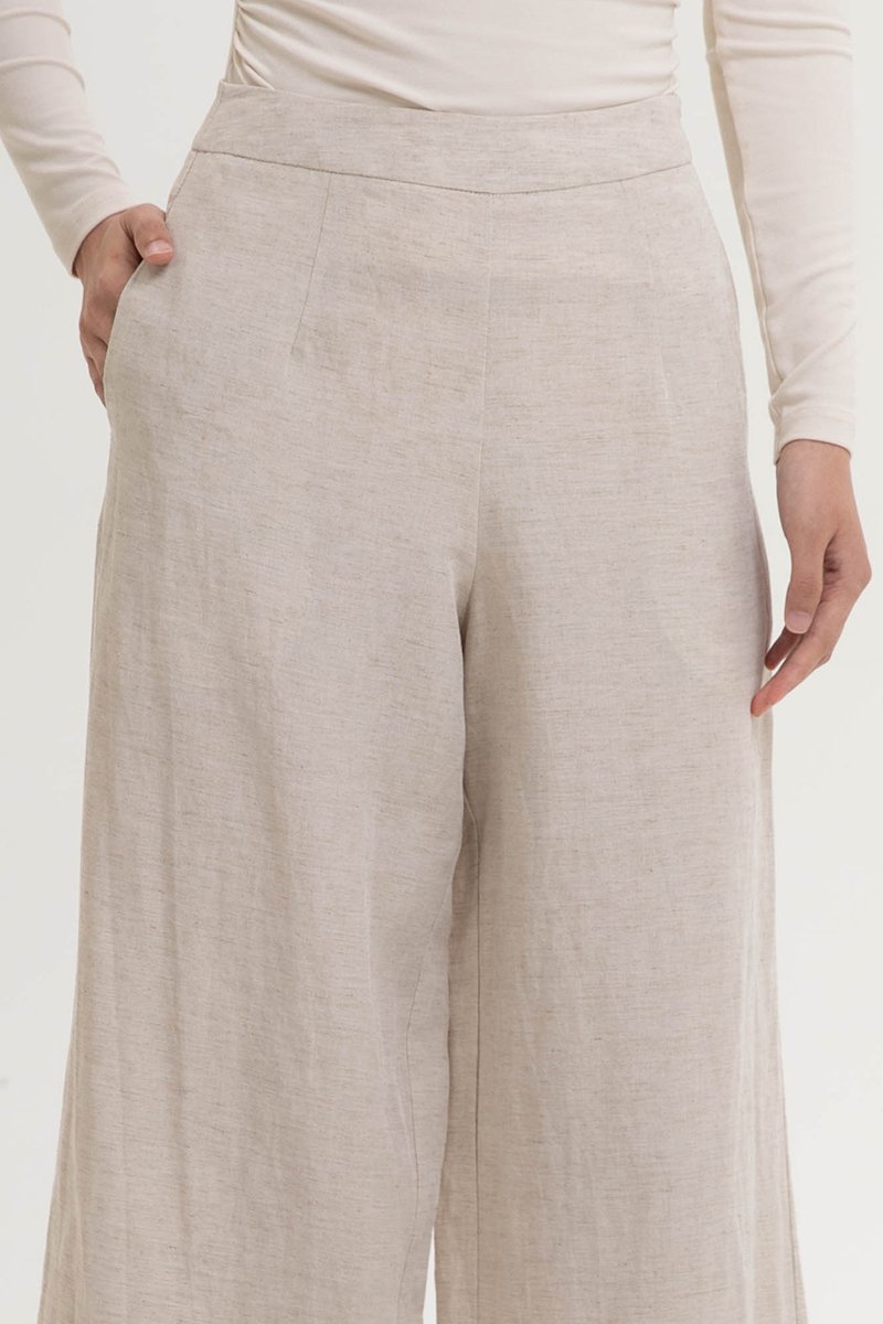 ELAN WIDE LEG LINEN PANTS