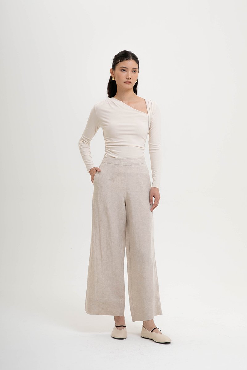 ELAN WIDE LEG LINEN PANTS