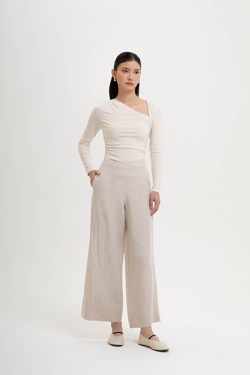 ELAN WIDE LEG LINEN PANTS