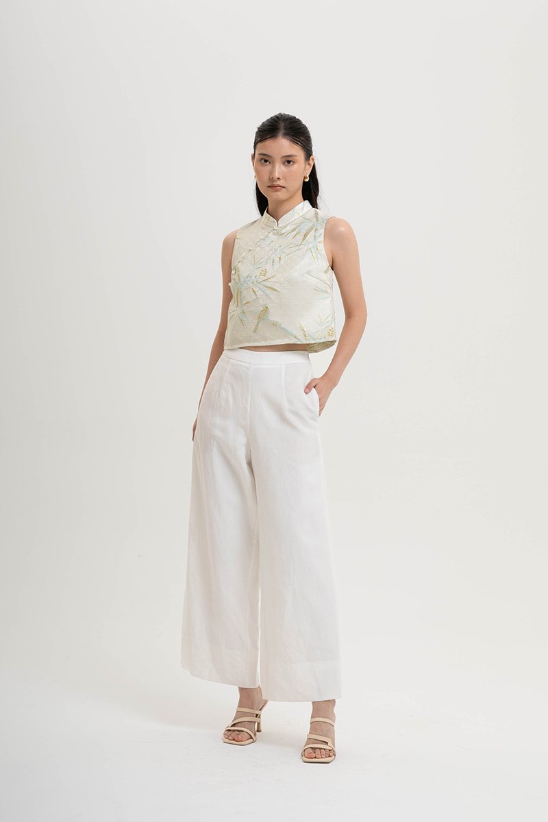 ELAN WIDE LEG LINEN PANTS