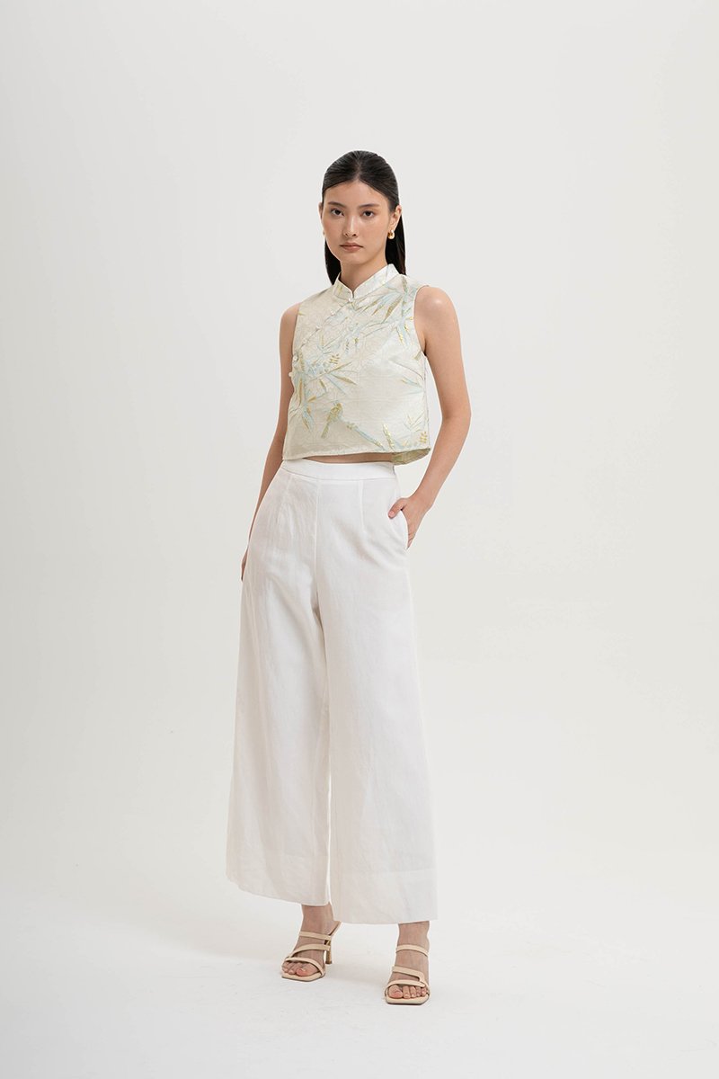 ELAN WIDE LEG LINEN PANTS