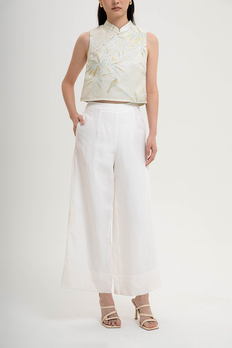 ELAN WIDE LEG LINEN PANTS