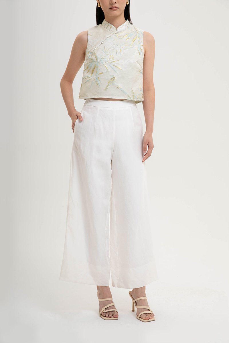 ELAN WIDE LEG LINEN PANTS