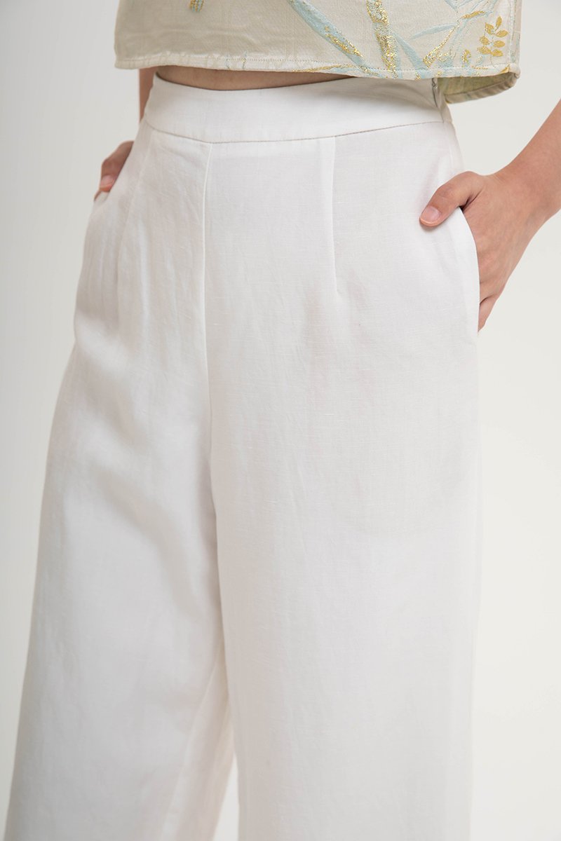 ELAN WIDE LEG LINEN PANTS
